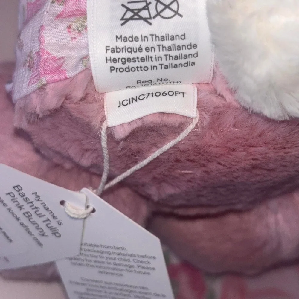 LoveShackFancy and jelly cat bashful pink tulip bunny lsf x ag dress